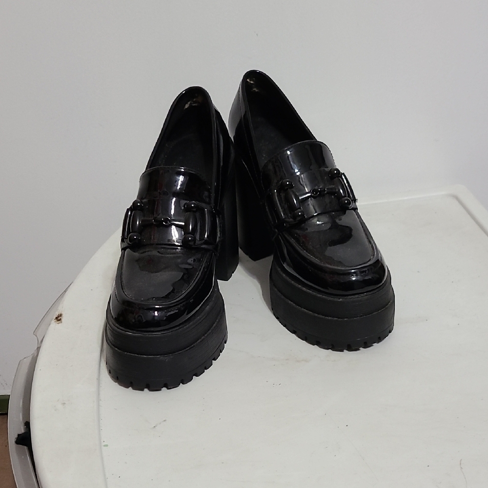 Black Patent Leather Loafers